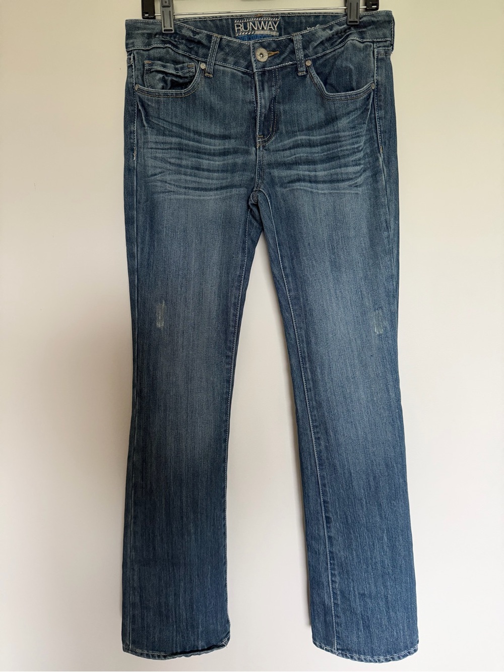 Refuge Runway Women’s Jeans Size 10 Long Blue Bootcut Stretch Denim